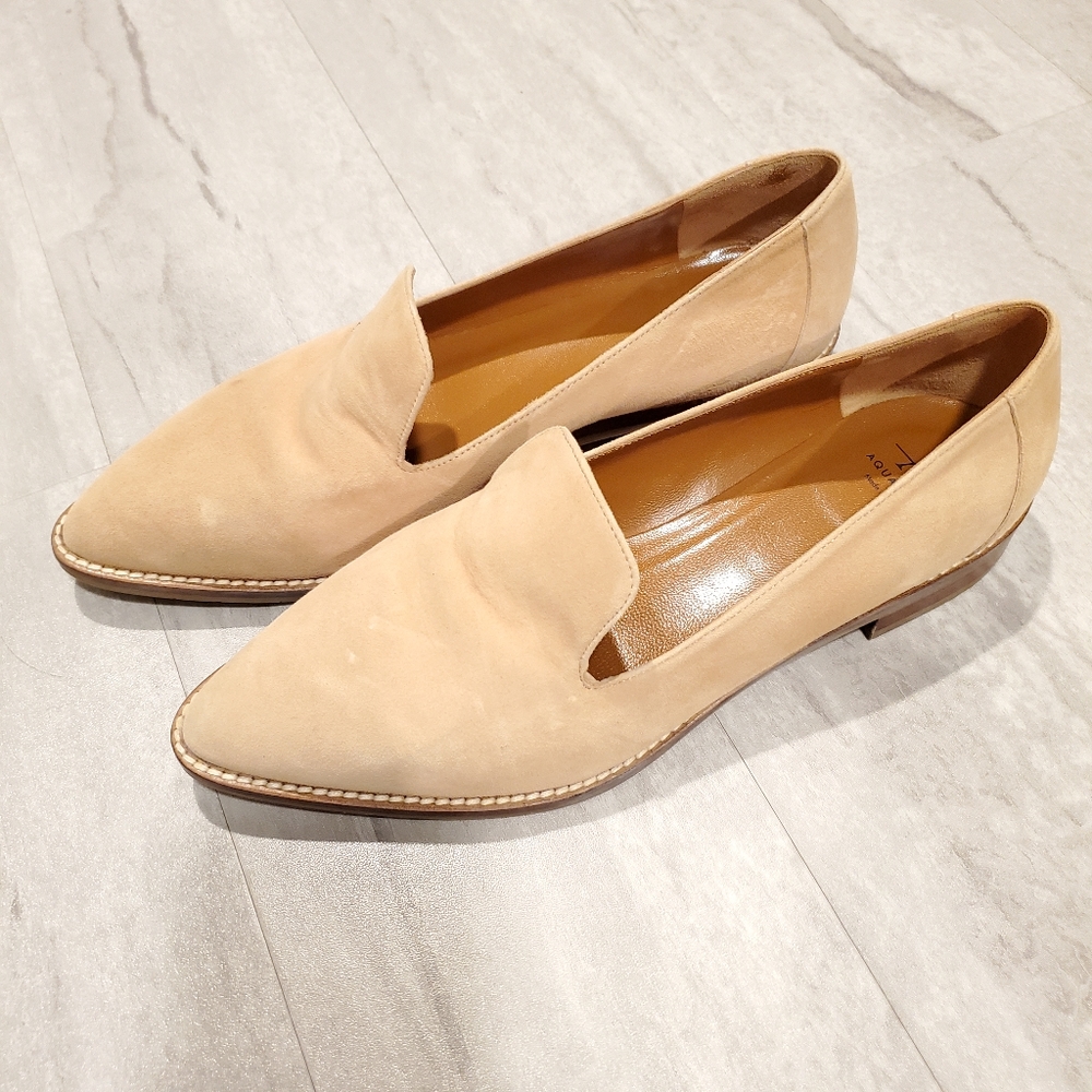 AQUATALIA Golda Suede Waterproof Loafer in Sand